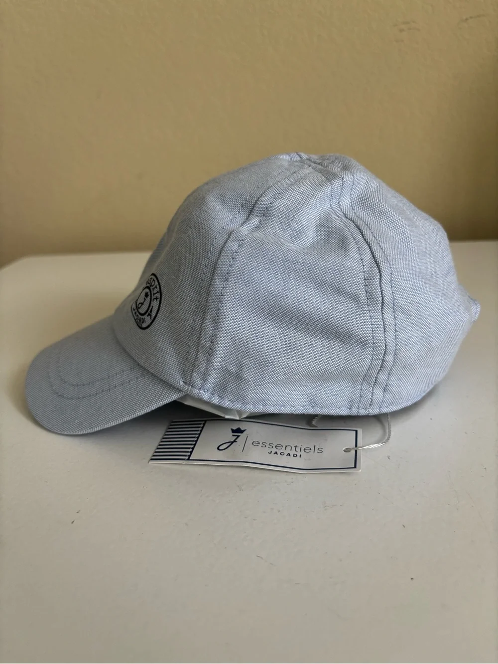 Jacadi l’esprit Baby Oxford ball cap - Blue/White 12M/47cm - NWT